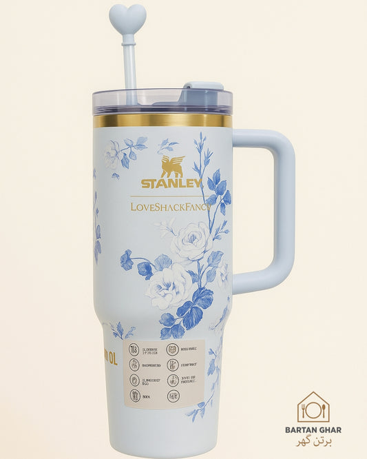 Stanley Tumbler Floral Blue