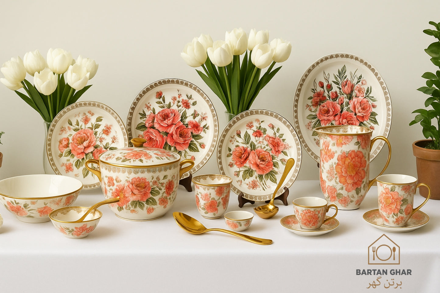 72-Piece Premium Bone China Dinner Set-Special Discount!