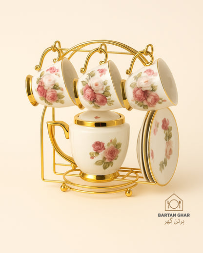Elegant Rose Tea Set